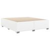 vidaXL Estructura de cama sin colch&oacute;n cuero sint&eacute;tico blanco 200x200cm
