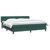 vidaXL Cama box spring con colchones terciopelo verde oscuro 200x210cm