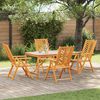 vidaXL Conjunto de Comedor de Jard&iacute;n 5 pcs Marr&oacute;n