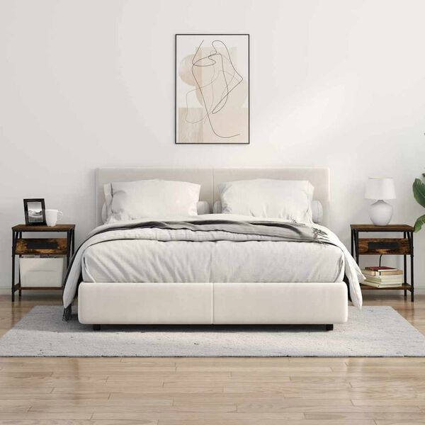 vidaXL Armario de Noche Roble ahumado 38 x 30 x 48 cm