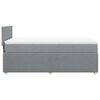 vidaXL Cama box spring con colch&oacute;n tela gris claro 90x200 cm