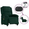 vidaXL Sill&oacute;n reclinable de masaje el&eacute;ctrico terciopelo verde oscuro