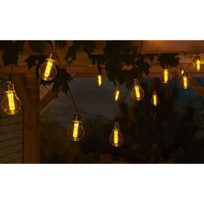 Luxform Tira de luces solar LED de jardín Corfu transparente