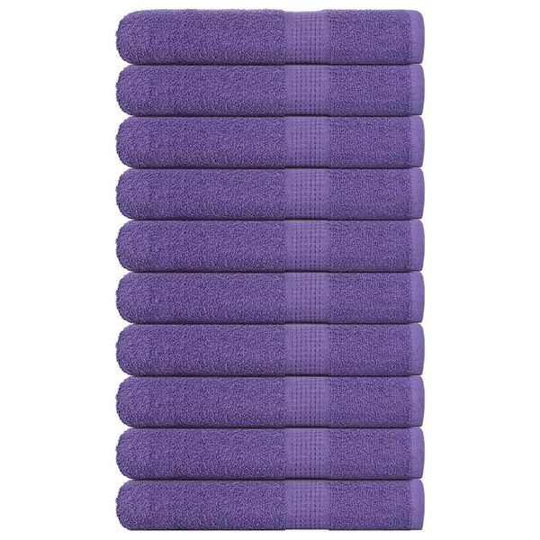 vidaXL Toallas de sauna FROGN 10 uds morado 80x200 cm 360 g/m²