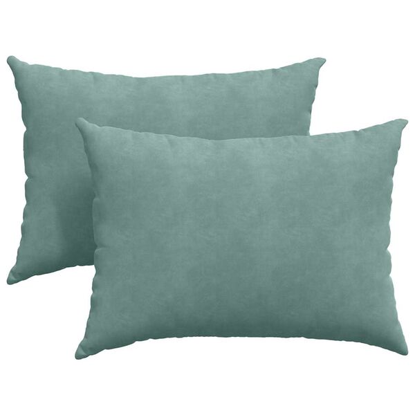 vidaXL Cojines de sofá 2 pcs Verde Mar 70 x 50 cm Tela de pana