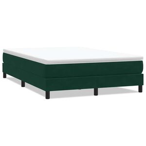 vidaXL Cama box spring sin colch&oacute;n terciopelo verde oscuro 160x210 cm