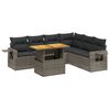 vidaXL Set de sof&aacute;s de jard&iacute;n 7 piezas con cojines rat&aacute;n PE gris