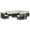 vidaXL Conjunto de sof&aacute;s de jard&iacute;n 13 pcs Negro y Blanco Crema