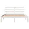 vidaXL Estructura de cama con cabecero sin colch&oacute;n blanco 160x200 cm