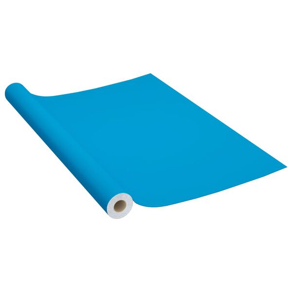vidaXL L&aacute;minas autoadhesivas muebles PVC azul azure 500x90 cm