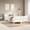 vidaXL Estructura de cama sin colchón madera maciza blanca 120x190 cm