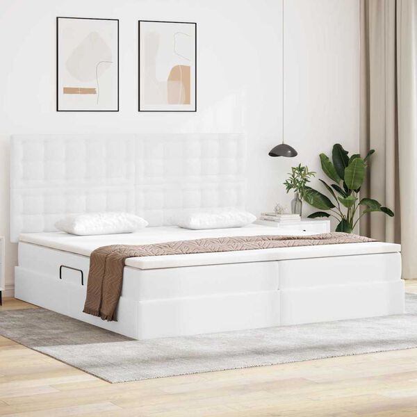 vidaXL Cama con almacenamiento Puro 200 x 200 cm Cuero sint&eacute;tico