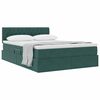vidaXL Cama con almacenamiento Verde oscuro 140 x 200 cm Terciopelo