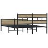 vidaXL Estructura de cama sin colch&oacute;n madera roble Sonoma 137x190 cm