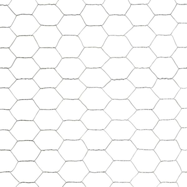 vidaXL Alambrada de gallinero acero galvanizado plateado 25x1,5m