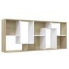 vidaXL Estanter&iacute;a de madera contrachapada blanco y roble 67x24x161 cm