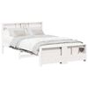 vidaXL Estructura de cama con estante 140 x 190 cm Pino macizo