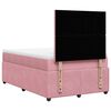 vidaXL Cama box spring con colch&oacute;n terciopelo rosa 120x200 cm