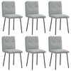 vidaXL Sillas de comedor giratorias 6 uds terciopelo gris claro