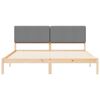 vidaXL Estructura de Cama con Cabecera Tapizada Gris Claro