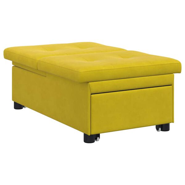vidaXL Sof&aacute; cama Amarillo 194 x 67 x 82 cm Terciopelo