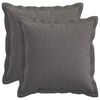 vidaXL Coj&iacute;n con almohada HOUTEN 2 uds. Gris Claro Lino Sint&eacute;tico