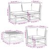 vidaXL Juego de muebles jard&iacute;n 6 pzas con cojines madera maciza acacia
