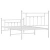 vidaXL Estructura cama sin colchón con estribo metal blanco 100x200 cm