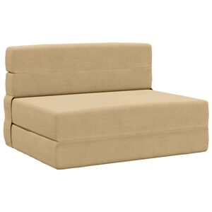 vidaXL Sof&aacute; Cama Plegable Verde Gris 70 x 80 x 60 cm Tela