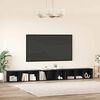 vidaXL Conjunto de mueble de TV 3 pcs Roble Negro 37 x 35 x 107 cm