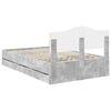 vidaXL Estructura de cama Gris Concreto 120 x 190 cm Madera Ingenieril