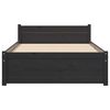 vidaXL Estructura cama individual sin colchón madera negro 90x190 cm