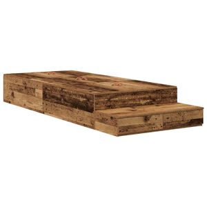 vidaXL Cama con almacenamiento Madera Vieja 80 cm Madera de ingenier&iacute;a