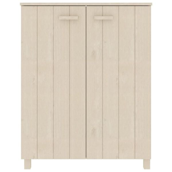 vidaXL Zapatero HAMAR madera pino maciza marrón miel 85x40x108 cm