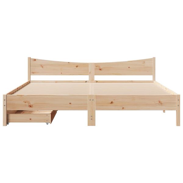 vidaXL Estructura de cama con cajones madera maciza de pino 200x200 cm