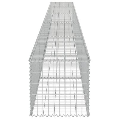 vidaXL Muro de gaviones con cubiertas acero galvanizado 600x50x50 cm