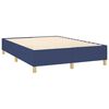 vidaXL Cama box spring con colch&oacute;n tela azul 140x200 cm
