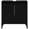 vidaXL Armario para lavabo madera contrachapada negro 58x33x60 cm