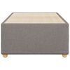 vidaXL Estructura de cama sin colch&oacute;n tela taupe 90x200 cm