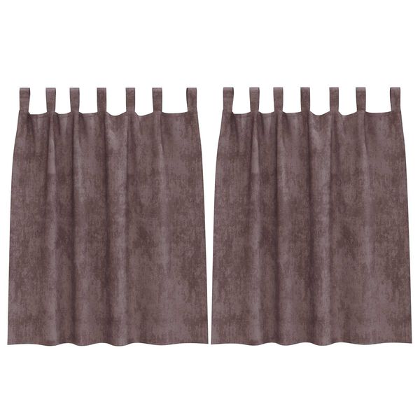 vidaXL Cortinas de Terciopelo 2 pcs Marrón 140 x 140 cm Terciopelo