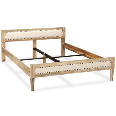 vidaXL Estructura de cama de madera de mango maciza 140x200 cm
