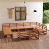 vidaXL Juego de muebles de jard&iacute;n 11 piezas madera maciza de pino
