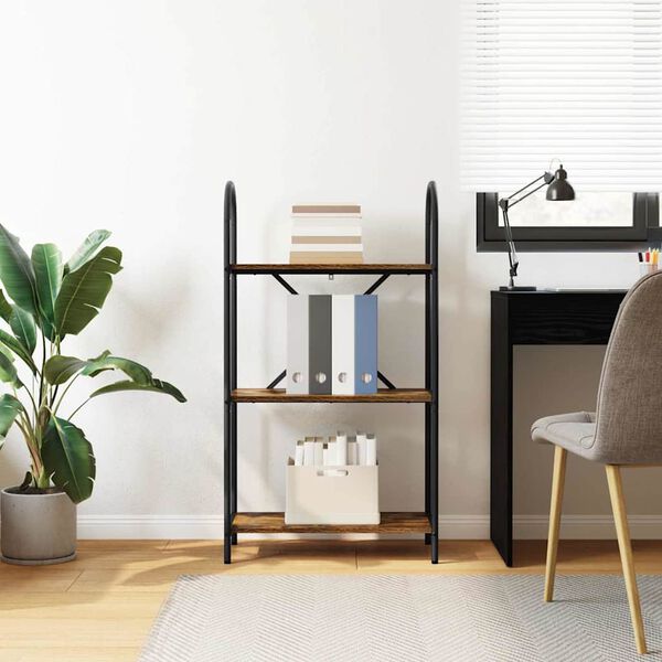 vidaXL Estante de libros Roble ahumado 60 x 30 x 109 cm