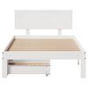 vidaXL Estructura cama con cajones madera maciza pino blanca 90x190 cm
