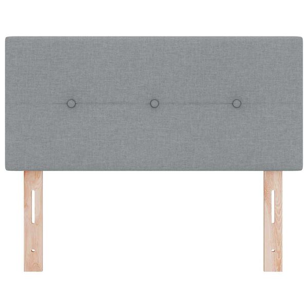 vidaXL Cabecero con cabecera Gris Claro 90 cm Cuero sintético