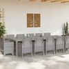 vidaXL Conjunto de Comedor de Jard&iacute;n 13 pcs Gris Claro Polirat&aacute;n