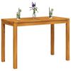 vidaXL Mesa de comedor de jard&iacute;n madera maciza de acacia 110x55x75 cm