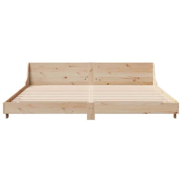 vidaXL Estructura de cama sin colch&oacute;n madera maciza de pino 180x200 cm