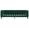 vidaXL Sof&aacute; cama con colch&oacute;n terciopelo verde oscuro 90x200 cm