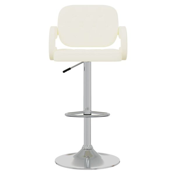 vidaXL Taburetes de cocina 2 unidades cuero sint&eacute;tico color crema